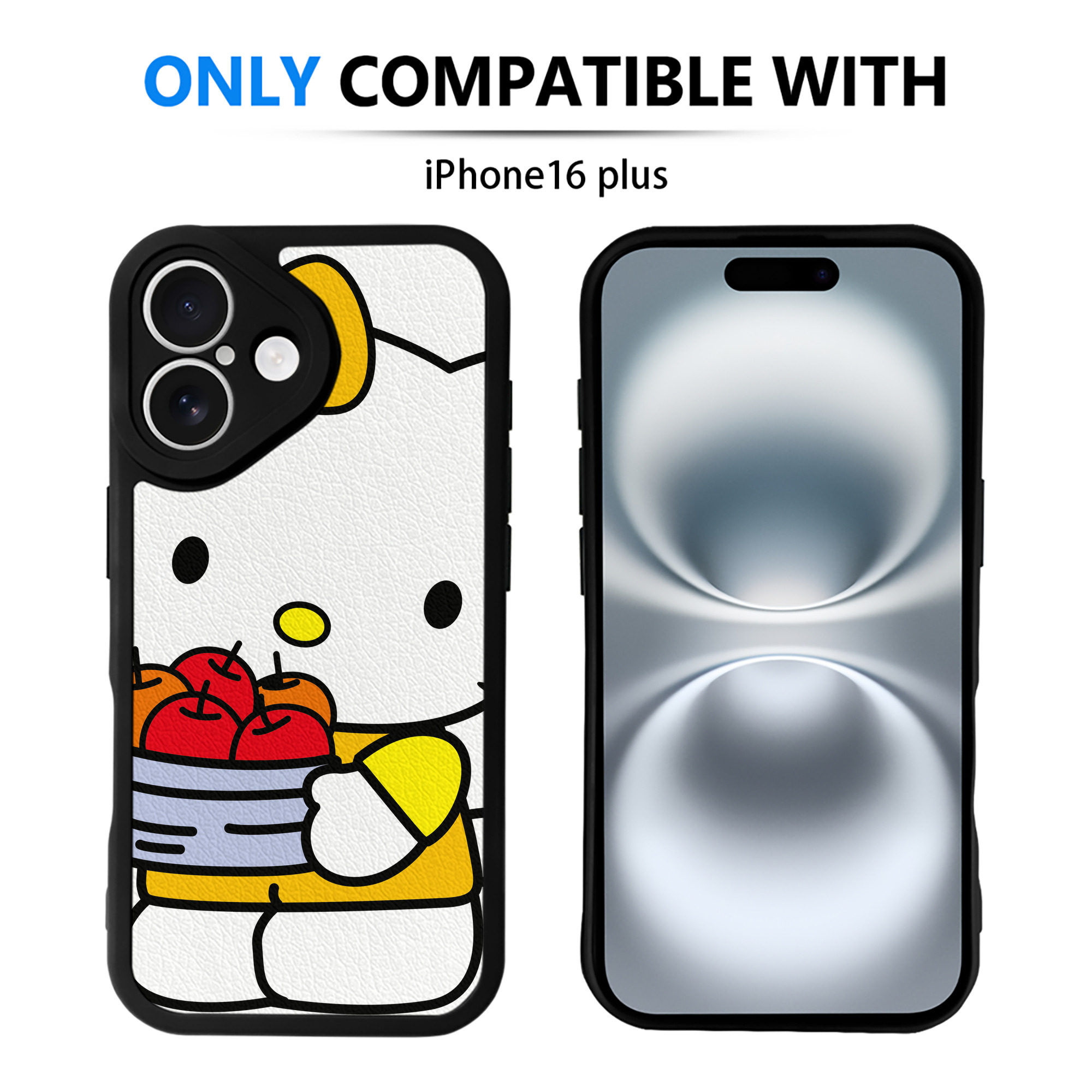 （画像用） Hello Kitty ハローキティ 【iPhone 16シリーズ対応】シリコンスマホケース（レザー調） 材質：シリコン